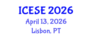 International Conference on Energy Storage and Electrochemistry (ICESE) April 13, 2026 - Lisbon, Portugal