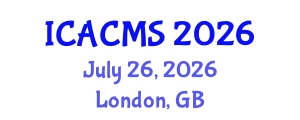 International Conference on Applied Chemistry and Materials Science (ICACMS) July 26, 2026 - London, United Kingdom