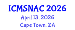International Conference on Materials Science, Nanoscience and Applied Chemistry (ICMSNAC) April 13, 2026 - Cape Town, South Africa