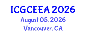 International Conference on Graphene Chemistry, Electrochemistry and Engineering Applications (ICGCEEA) August 05, 2026 - Vancouver, Canada