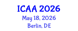 International Conference on Aeronautics and Aeroengineering (ICAA) May 18, 2026 - Berlin, Germany