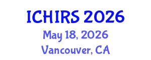 International Conference on Hyperspectral Imaging and Remote Sensing (ICHIRS) May 18, 2026 - Vancouver, Canada