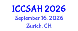 International Conference on Cultural Studies and Art History (ICCSAH) September 16, 2026 - Zurich, Switzerland
