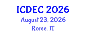 International Conference on Defense Electronics and Communications (ICDEC) August 23, 2026 - Rome, Italy