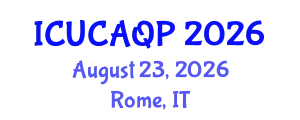 International Conference on Urban Climate, Air Quality and Pollution (ICUCAQP) August 23, 2026 - Rome, Italy