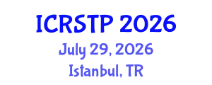 International Conference on Recent Studies in Theoretical Physics (ICRSTP) July 29, 2026 - Istanbul, Turkey