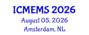 International Conference on Mechanical Engineering and Materials Science (ICMEMS) August 05, 2026 - Amsterdam, Netherlands