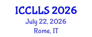 International Conference on Comparative Literature and Literary Studies (ICCLLS) July 22, 2026 - Rome, Italy