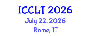 International Conference on Cognitive Linguistics and Translation (ICCLT) July 22, 2026 - Rome, Italy