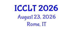 International Conference on Cognitive Linguistics and Translation (ICCLT) August 23, 2026 - Rome, Italy