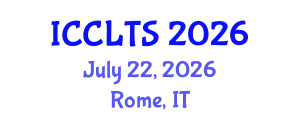 International Conference on Corpus Linguistics and Translation Studies (ICCLTS) July 22, 2026 - Rome, Italy