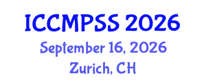 International Conference on Condensed Matter Physics, Semiconductors and Superconductors (ICCMPSS) September 16, 2026 - Zurich, Switzerland