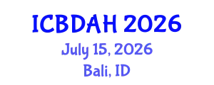 International Conference on Big Data Analytics in Healthcare (ICBDAH) July 15, 2026 - Bali, Indonesia