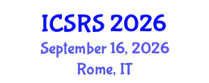 International Conference on Satellite Remote Sensing (ICSRS) September 16, 2026 - Rome, Italy