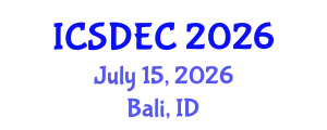International Conference on Sustainable Design, Engineering and Construction (ICSDEC) July 15, 2026 - Bali, Indonesia