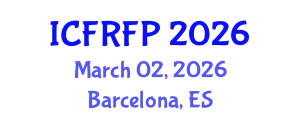 International Conference on Food Rheology and Food Processing (ICFRFP) March 02, 2026 - Barcelona, Spain