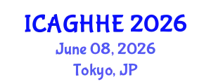 International Conference on Applied Geotechnics, Hydrology and Hydraulic Engineering (ICAGHHE) June 08, 2026 - Tokyo, Japan