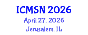 International Conference on Materials Science and Nanoscience (ICMSN) April 27, 2026 - Jerusalem, Israel