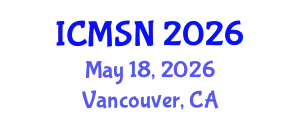 International Conference on Materials Science and Nanoscience (ICMSN) May 18, 2026 - Vancouver, Canada