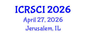 International Conference on Resilience and Sustainability of Civil Infrastructure (ICRSCI) April 27, 2026 - Jerusalem, Israel