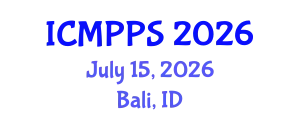 International Conference on Microplastics and Plastic Pollution Studies (ICMPPS) July 15, 2026 - Bali, Indonesia