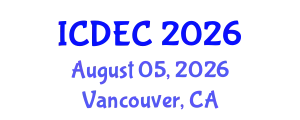 International Conference on Dam Engineering and Construction (ICDEC) August 05, 2026 - Vancouver, Canada