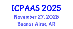 International Conference on Political and Administrative Sciences (ICPAAS) November 27, 2025 - Buenos Aires, Argentina