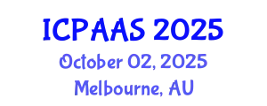 International Conference on Political and Administrative Sciences (ICPAAS) October 02, 2025 - Melbourne, Australia