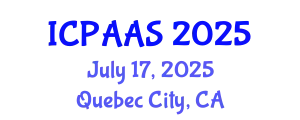 International Conference on Political and Administrative Sciences (ICPAAS) July 17, 2025 - Quebec City, Canada
