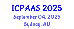 International Conference on Political and Administrative Sciences (ICPAAS) September 04, 2025 - Sydney, Australia
