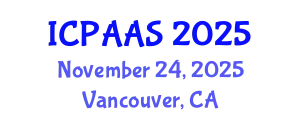 International Conference on Political and Administrative Sciences (ICPAAS) November 24, 2025 - Vancouver, Canada