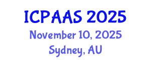 International Conference on Political and Administrative Sciences (ICPAAS) November 10, 2025 - Sydney, Australia