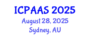 International Conference on Political and Administrative Sciences (ICPAAS) August 28, 2025 - Sydney, Australia