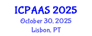 International Conference on Political and Administrative Sciences (ICPAAS) October 30, 2025 - Lisbon, Portugal