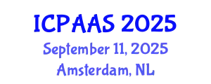 International Conference on Political and Administrative Sciences (ICPAAS) September 11, 2025 - Amsterdam, Netherlands