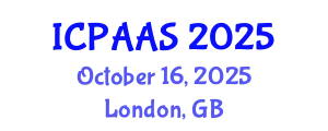 International Conference on Political and Administrative Sciences (ICPAAS) October 16, 2025 - London, United Kingdom
