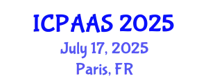 International Conference on Political and Administrative Sciences (ICPAAS) July 17, 2025 - Paris, France