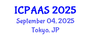 International Conference on Political and Administrative Sciences (ICPAAS) September 04, 2025 - Tokyo, Japan