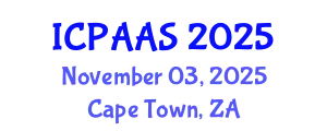 International Conference on Political and Administrative Sciences (ICPAAS) November 03, 2025 - Cape Town, South Africa