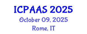 International Conference on Political and Administrative Sciences (ICPAAS) October 09, 2025 - Rome, Italy