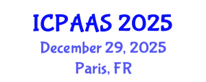 International Conference on Political and Administrative Sciences (ICPAAS) December 29, 2025 - Paris, France