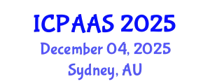 International Conference on Political and Administrative Sciences (ICPAAS) December 04, 2025 - Sydney, Australia