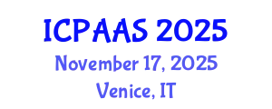 International Conference on Political and Administrative Sciences (ICPAAS) November 17, 2025 - Venice, Italy