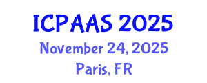 International Conference on Political and Administrative Sciences (ICPAAS) November 24, 2025 - Paris, France