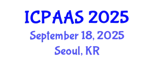 International Conference on Political and Administrative Sciences (ICPAAS) September 18, 2025 - Seoul, Republic of Korea