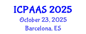 International Conference on Political and Administrative Sciences (ICPAAS) October 23, 2025 - Barcelona, Spain