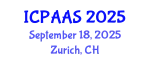 International Conference on Political and Administrative Sciences (ICPAAS) September 18, 2025 - Zurich, Switzerland