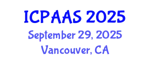 International Conference on Political and Administrative Sciences (ICPAAS) September 29, 2025 - Vancouver, Canada
