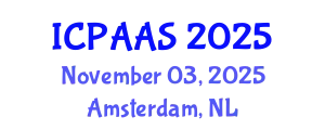 International Conference on Political and Administrative Sciences (ICPAAS) November 03, 2025 - Amsterdam, Netherlands