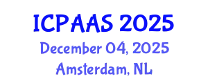 International Conference on Political and Administrative Sciences (ICPAAS) December 04, 2025 - Amsterdam, Netherlands